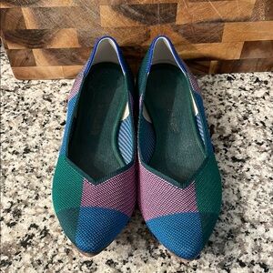 Rothy's Multicolor Flats - Green, Blue, Purple Women’s Shoes Size 9.5 W